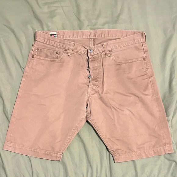 Momotaro Light Brown Flat Front Shorts - Picture 1 of 6